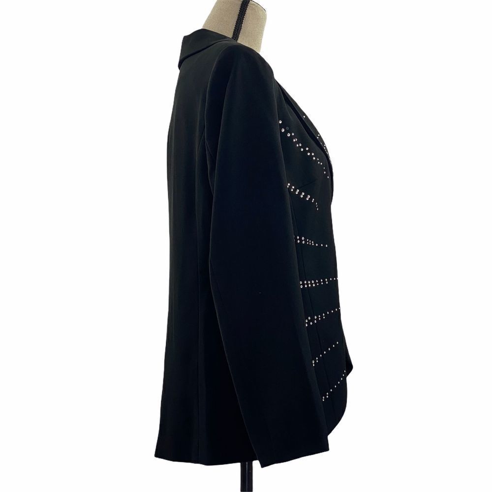 STUDIO B Asymmetrical Sequined Button Jacket 12 - Picture 4 of 11